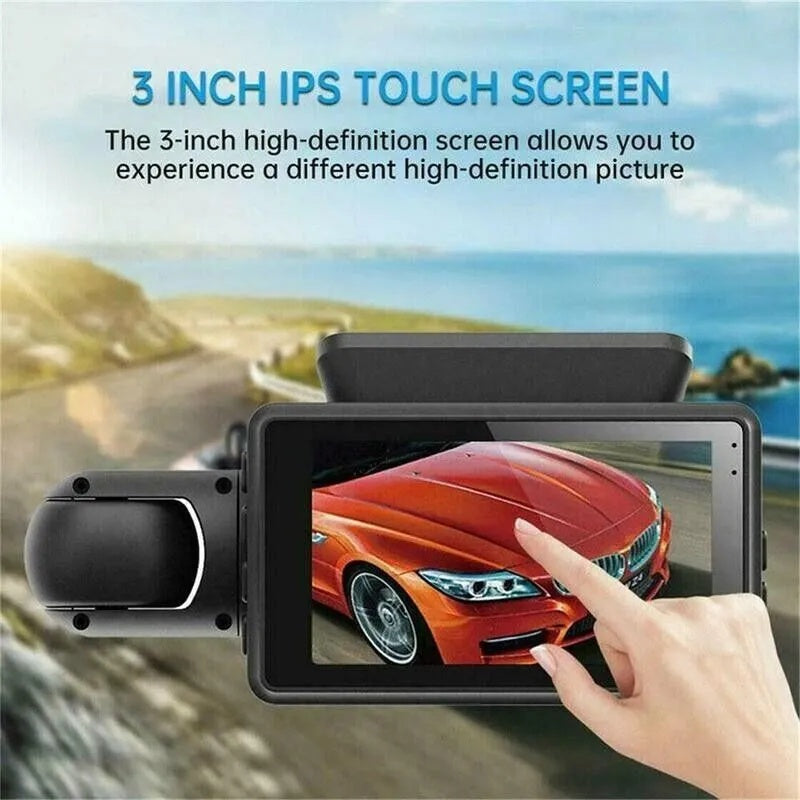 Dash Cam Doppia Full HD – Copertura Interna ed Esterna, Visione Notturna e G-Sensor