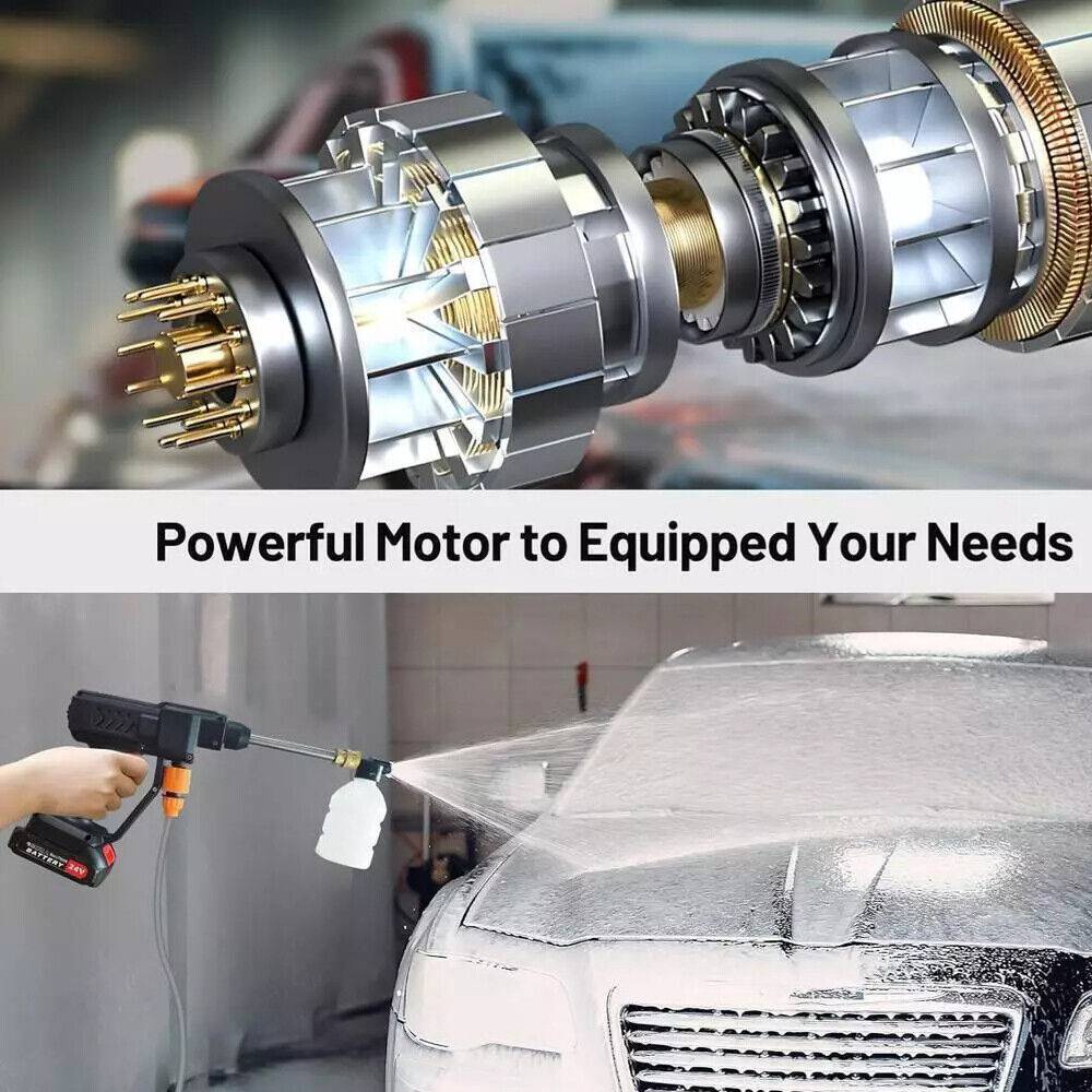 Idropulitrice Portatile a Batteria – Alta Pressione, 2 Batterie Ricaricabili, Accessori Inclusi