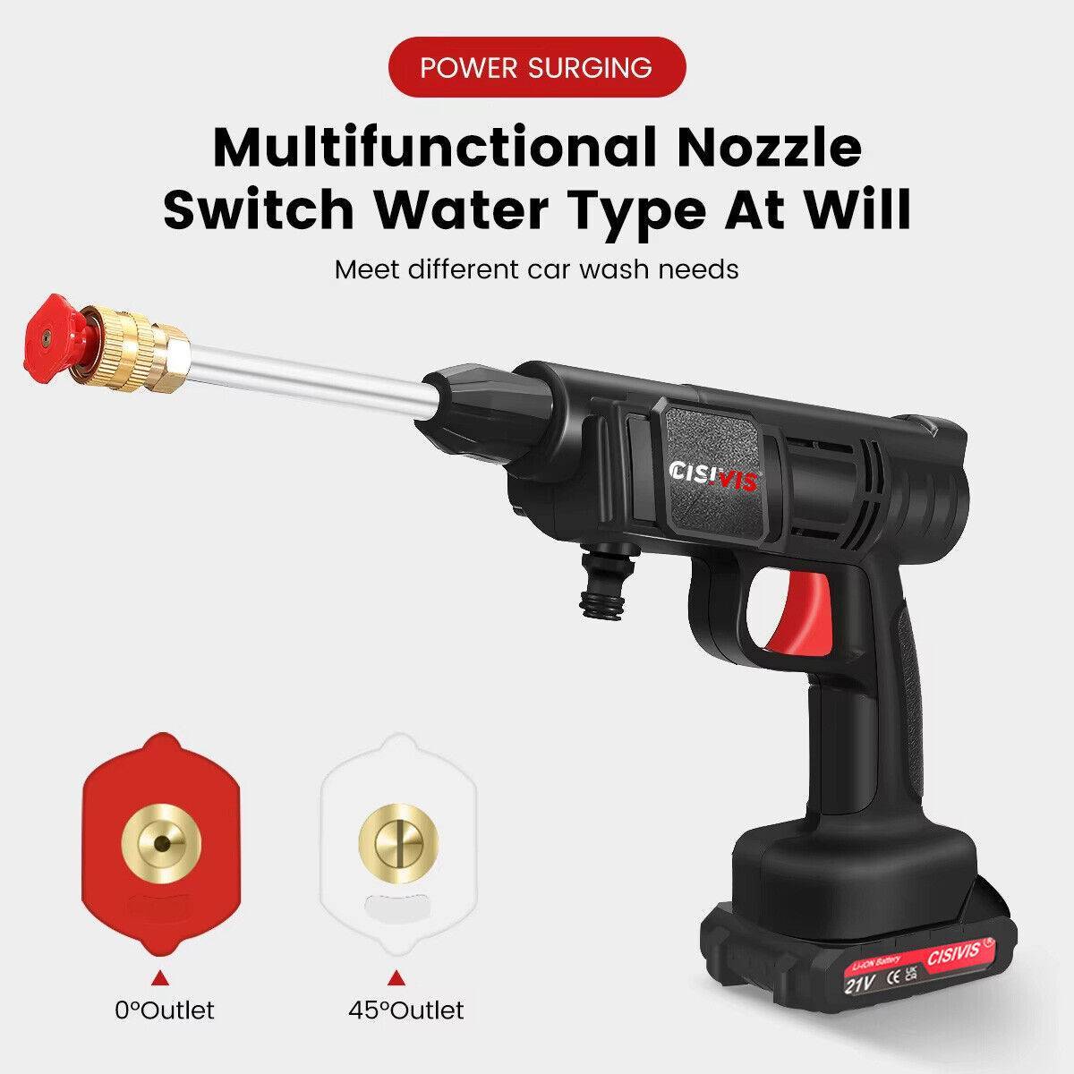 Idropulitrice Portatile a Batteria – Alta Pressione, 2 Batterie Ricaricabili, Accessori Inclusi
