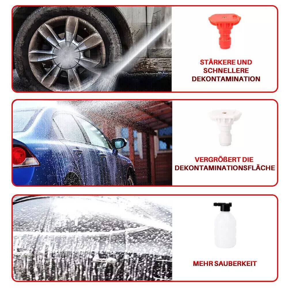 Idropulitrice Portatile a Batteria – Alta Pressione, 2 Batterie Ricaricabili, Accessori Inclusi